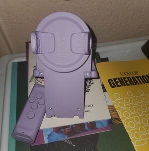 Purple Phone Holder with Remote